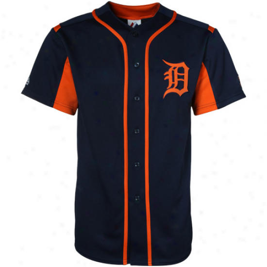 Majestic Detroit Tigers Youth Wind-up Jerse y- Navy Blue