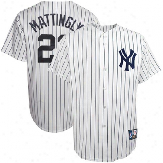 Majestic Put on Mattingly New York Yankees Cooperstown Jersey #23 White