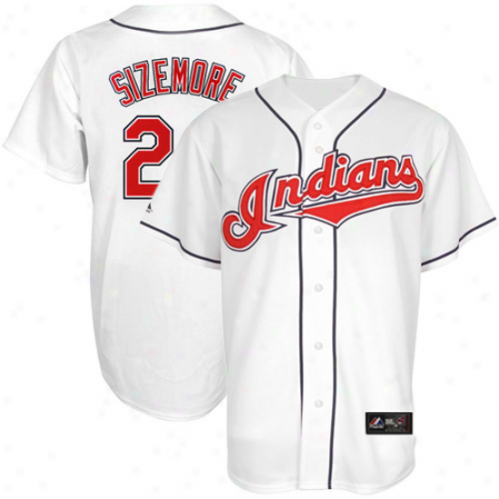 Majestic Grady Sizemore Cleveland Indians Replica Jersey-#24 Gray