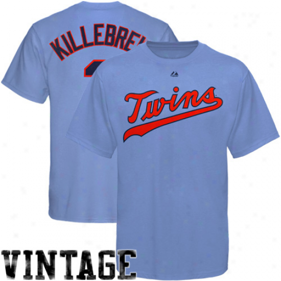 Majestic Harmon Killebrew Minnesota Twins Cooperstown #3 T-shirt - Light Blue