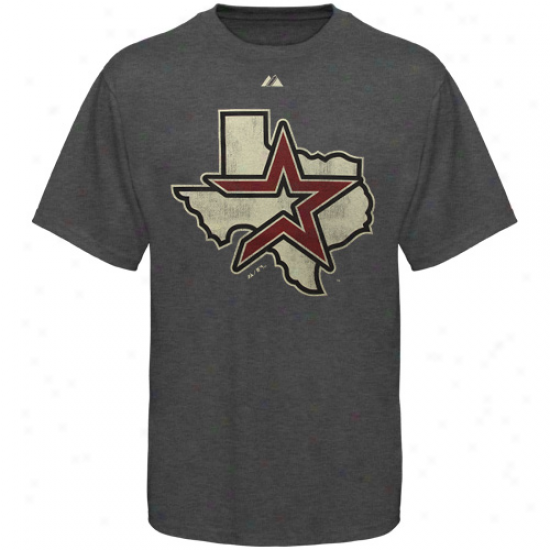 Majestic Houston Astros Charcoal Ballyard Legends Heathered T-shirt