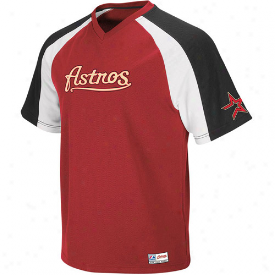 Elevated Houston Astros Crusader Pullover Jersey - Brick Red