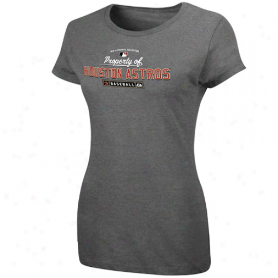 Majestic Houston Astros Ladies Charcoal Property Of T-shirt