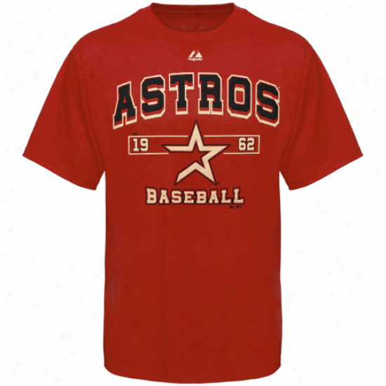 Majestic Houston Astros Past Time Original T-shirt - Brick Red