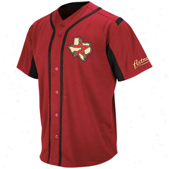 Majestic Houston Astros Wind-pu Jersey - Brick Red