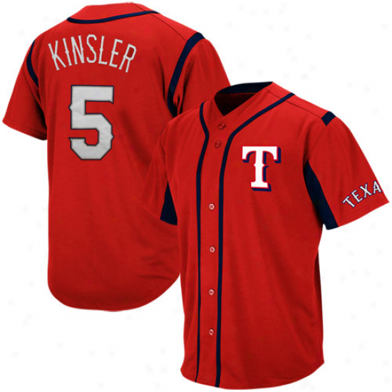 Majestic Ian Kinsler Texas Rangers Wind-up Jersey - Red