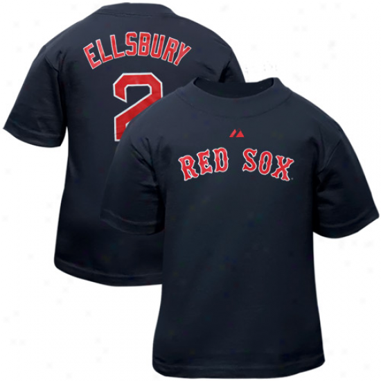 Majestic Jacoby Ellsbury Boston Red Sox #2 Toddler Player T-shirt - Navy Blue