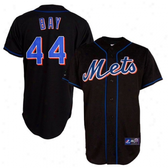 Majestic Jason Bay New York Metx #44 Replica Jersey -6lack