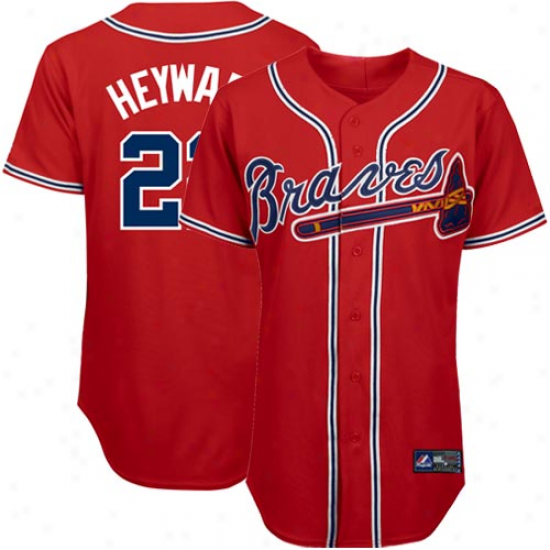 Majestic Jason Heyward Atlanta Braves Replica Jersey - Red