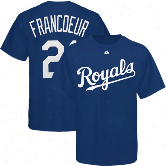 Majestic Jeff Francoeur Kansas City Royals Player T-shirt -  Royal Blue