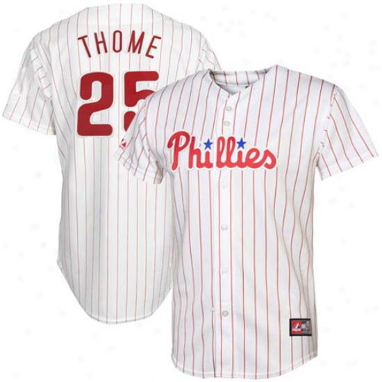 Elevated Jim Thome Philadelphia Phillies Autograph copy Jersey - White