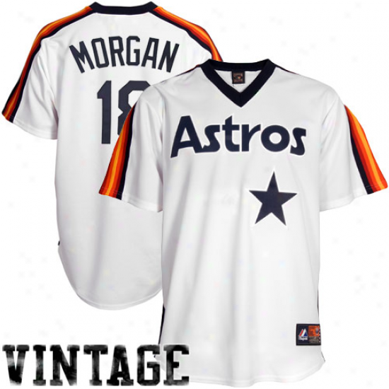 Majestic Joe Morgan Houston Astros Cooperstown Throwback Jersey - White