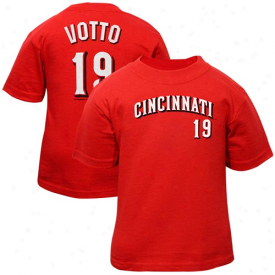 Majesticc Joey Votto Cincinnati Reds #19 Infan5 Player T-shirt - Red