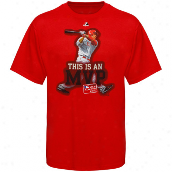 Majestic Joey Votto Cincinnati Reds #34 Youth This Is An Mvp T-shirt - Red