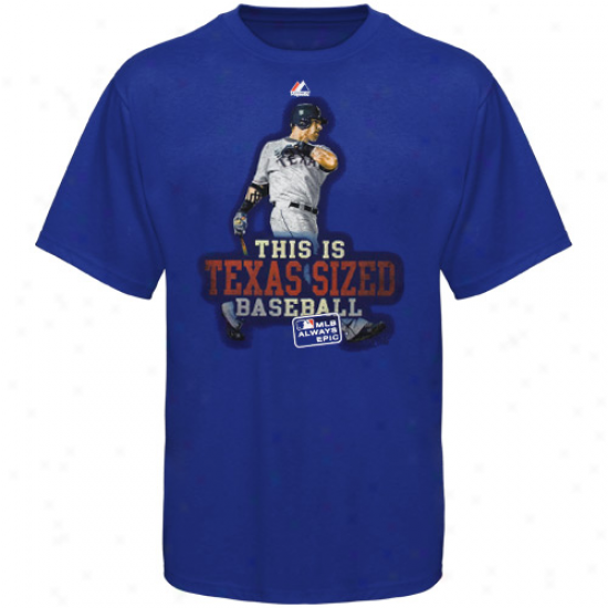 August Josh Hamilton Texas Rangers #32 Youth This Is Texas-sized Baseball T-shirt - Royal Dismal