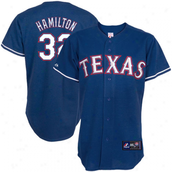 Majestic Josh Hamilton Texas Rangers Replica Jersey - Royal Blue