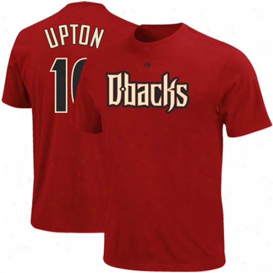 Majestic Justni Upton Arizona Diamondbacks Youth #10 Player T-shirt - Sedona Red