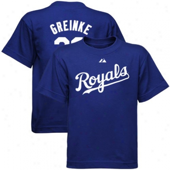 Majestic Kansas City Royals #23 Zack Greinke Infant Royal Blue Player T-shirt