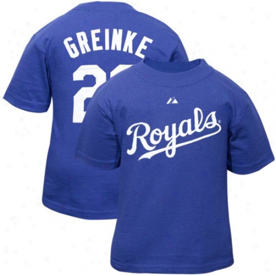 Majestic Kansas City Royals #23 Zack Greinke Toddler Ryal Blue Player T-shirt