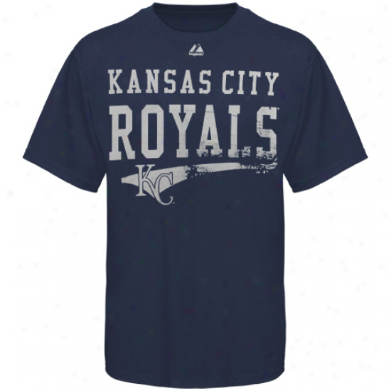 Majestic Kansas City Royals Empty Bullpen Pigment Dyed T-shirt - Charcoal