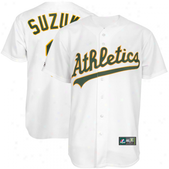 Majestic Kurt Suzuki Oakland Athletics Player Replica Jersey - White