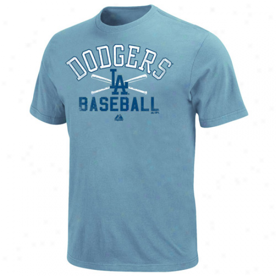 Majestic L.a. Dodgers Athletic City Modern Fit T-shirt - Light Blue