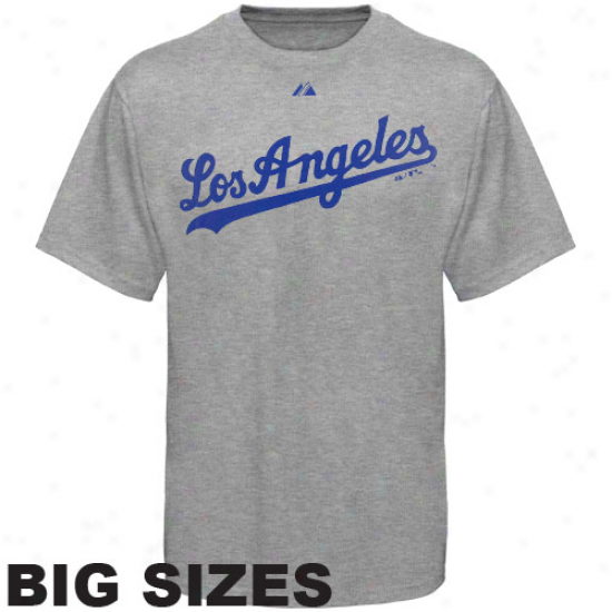 Majestic L.a. Dodgers Away Pregnant Sizes T-shirt - Ash