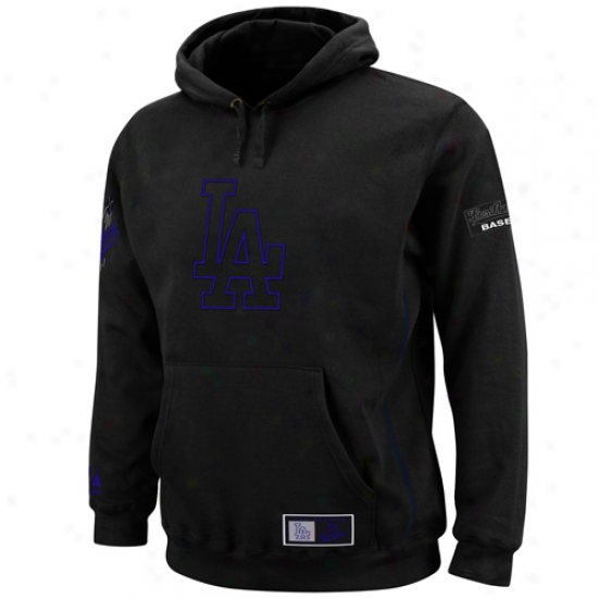 Majestic L.a. Dodgers Black Be Proux Pullover Hoodie Sweatshirt