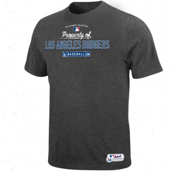 Majestic L.a. Dodgers Charcoal Property Of T-shirt