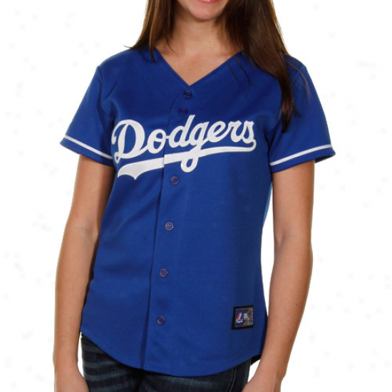 Majestic L.a. Dodgers Ladies Replica Jersey - Royal Blue