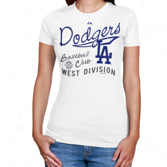 Majestic L.a. Dodgers Ladies White Firestorm T-shirt