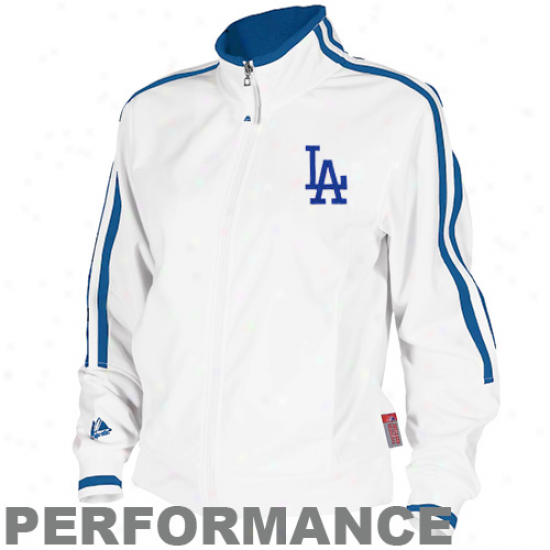 Majestic L.a. Dodgers Ladies Pure Therma Base Performance Abounding Zip Track Jacket