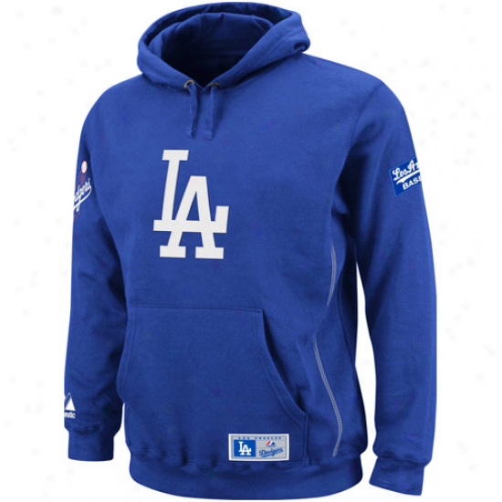 Majestic L.a. Dodgers Royal Blue Be Proud Pullover Fleece Hoodie Sweatshirt