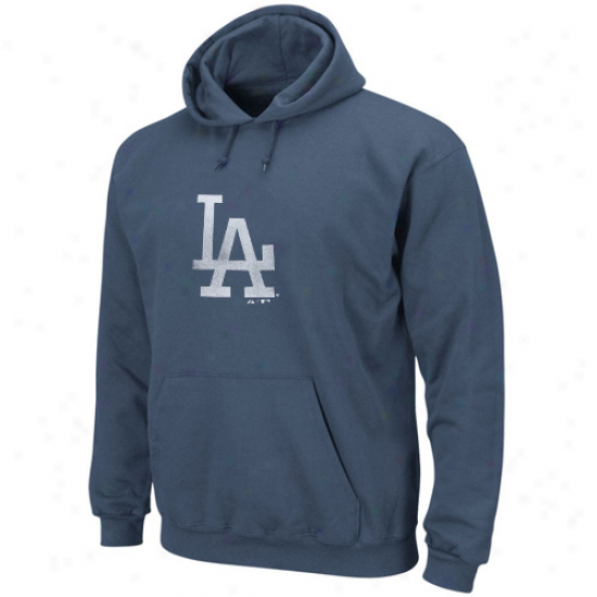 Majestic L.a. Dodgers Royal Blue Big Time Play Hoodie Sweatshit