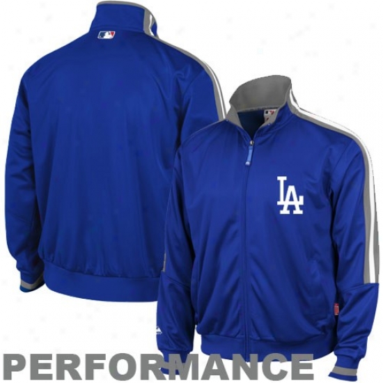 Majestic L.a. Dodgers Royal Melancholy Therma Base Performance Track Jacket