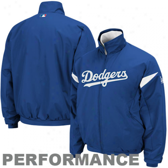 Majestic L.a. Dodgers Royal Dismal Therma Base Triple Grow thin Premier Full Zip Jacket