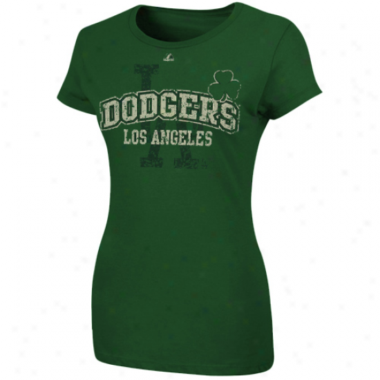 Majestic L.a. Dodgers Womens I Love Green T-shirt - Green