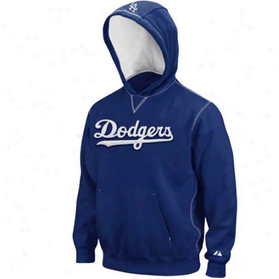 Majestic L.a. Dodgers YouthG Ancient Child Pullover Hoodie Sweatshirt - Magnificent Blue