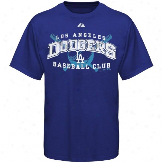 Majestic L.a. Dodgers Youth Royal Blue Monster Play T-shirt