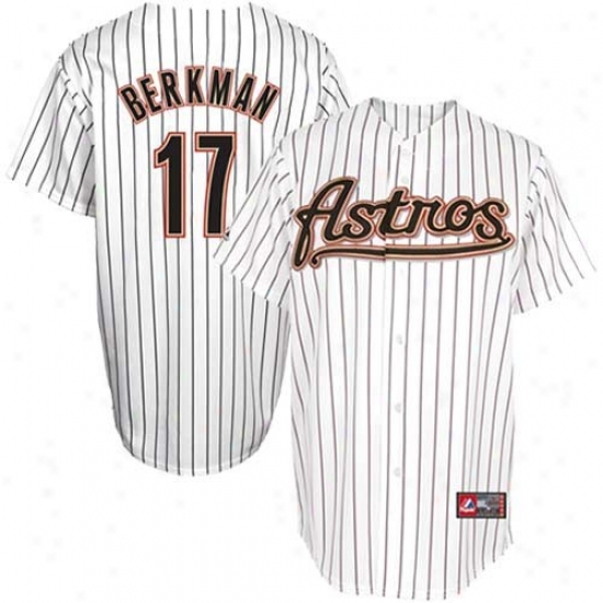 Splendid Lance Berkman Houston Astros Replica Jsrsey-#17 White Pinstripe