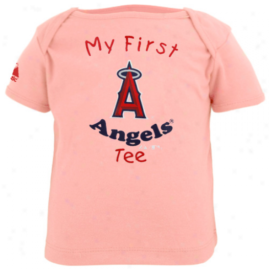 Majsstic Los Angeles Angels Of Anaheim Infant Girls Pink My First Tee T-shirt