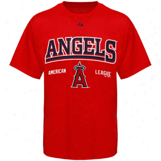 Majestic Los Angeles Angels Of Anaheim Red Built Legacy T-shirt