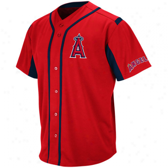 Majestic Los Angeles Angels Of Anaheim Youth Wind-up Jerzey - Red