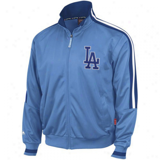 Majestic Lls Angeles Dodgers Royal Blue Cooperstown Therma Base Performance Track Jacket