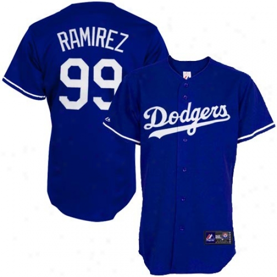 Majestic Manny Ramirez L.a. Dodgers Replica Jersey-royal Pedantic 