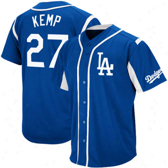 Majestic Matt Kemp L.a. Dodgers Wind-up Jersey - Royal Blue