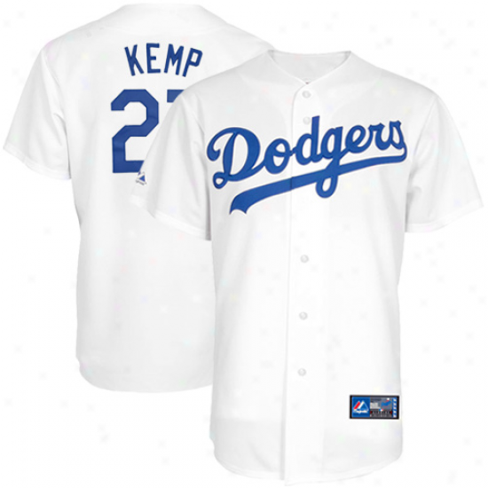 Majestic Matt Kemp L.a. Dodgers Youth Replica Jersey - White