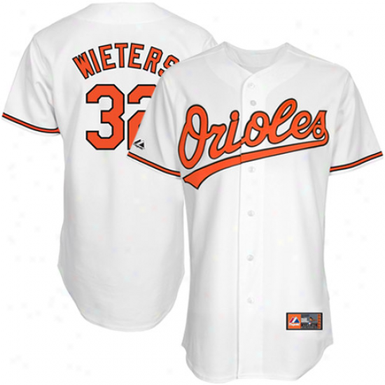 Majestic Matt Wieters Baltimore Orioles oYuth Replica Jersey - White