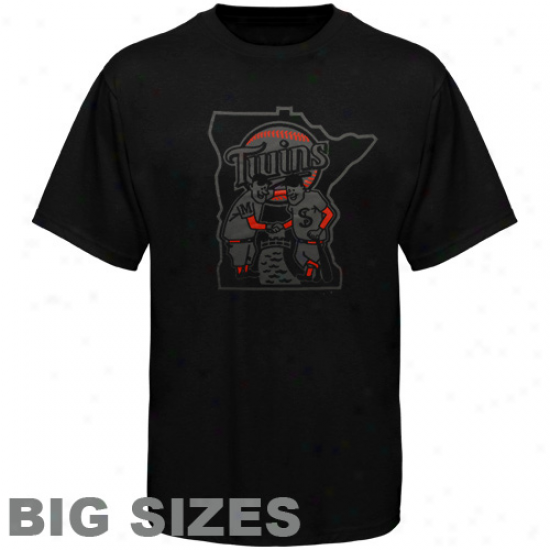 Majestic Minnesota Twins Pregnant Sizes Blackout T-shirt - Black