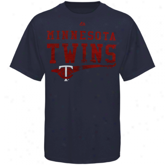 Majestic Minnesota Twins Empty Bullpen Pigment Dyed T-shirt - Charcoal